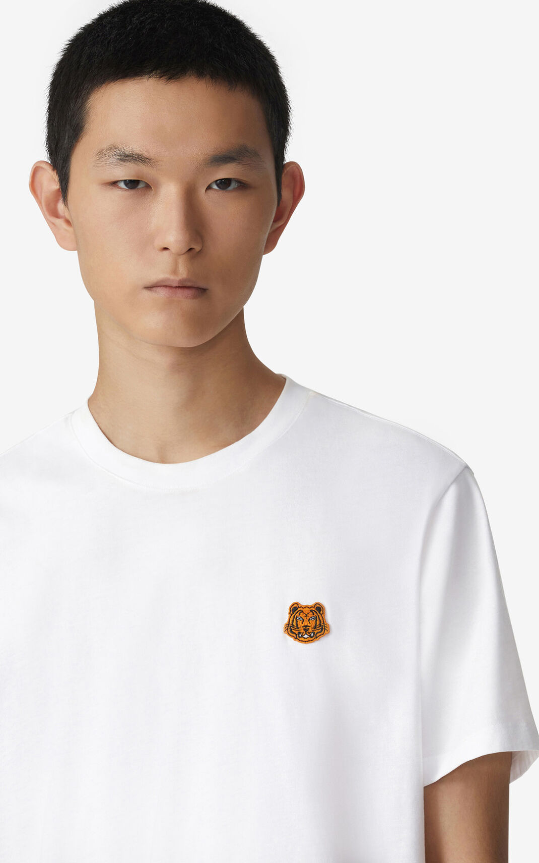 Kenzo Tiger Crest T-shirt Heren Wit | 86712EYBL